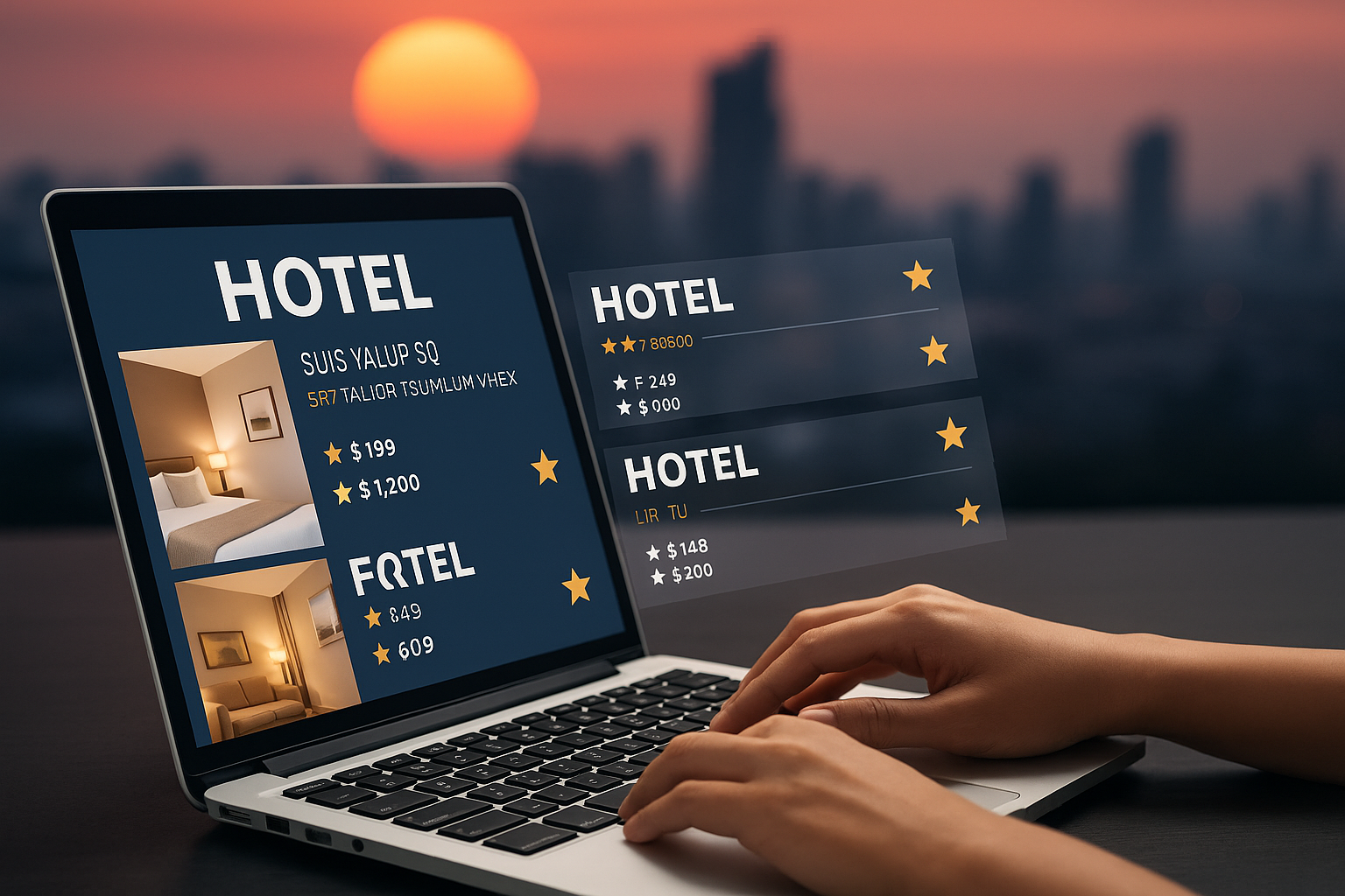 Our team collaborating around a laptop